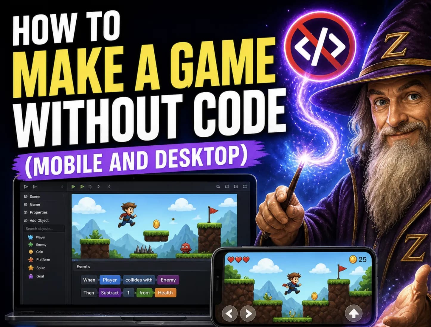 How to Make a Game Without Code (Mobile and Desktop)