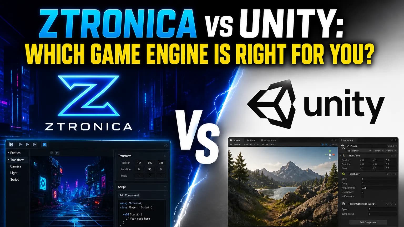 Ztronica vs Unity: Which Game Engine is Right for You?